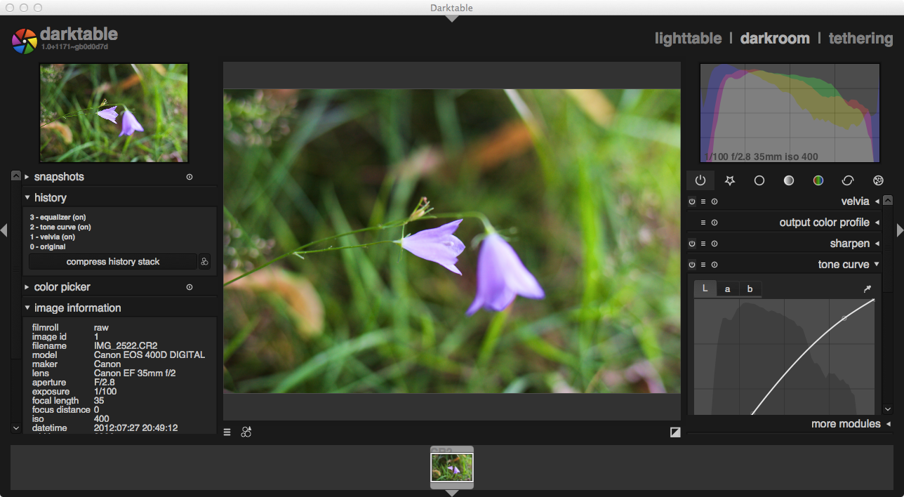 darktable on OS X